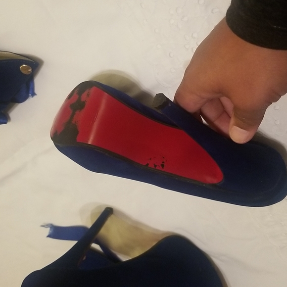HAI YUE LI platform heels blue sz 8.5/39 Euro - Picture 5 of 8